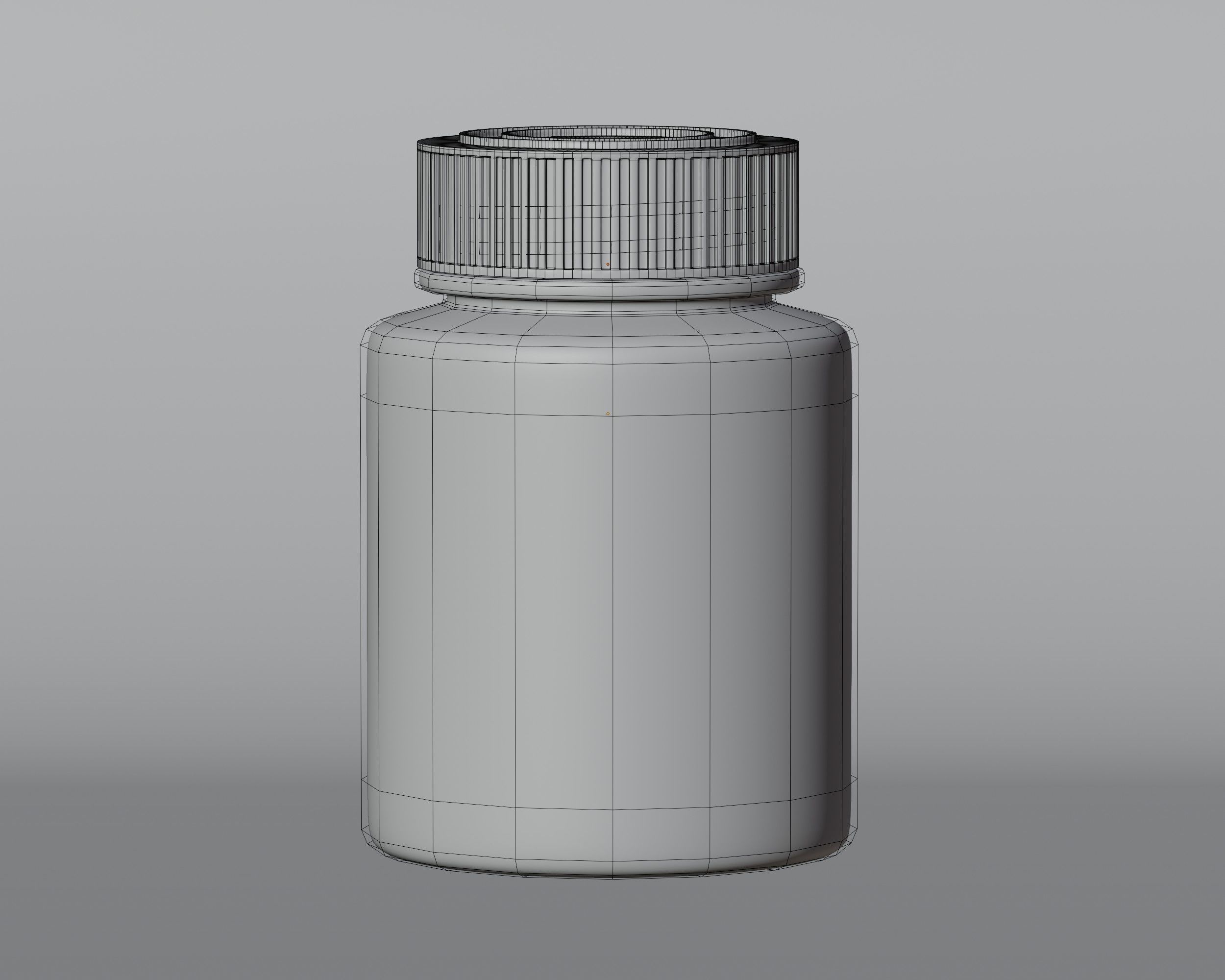 Supplement Bottle Low-poly 3D model_5