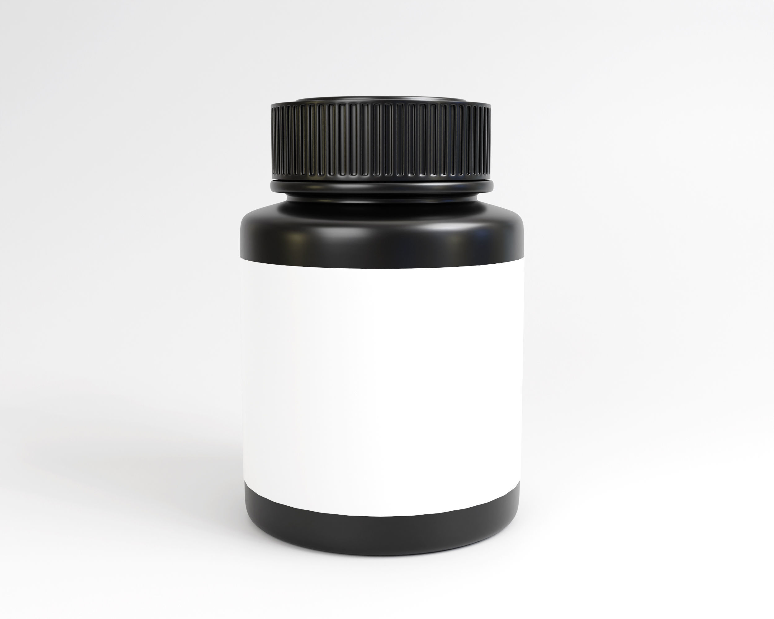 Supplement Bottle Low-poly 3D model_1