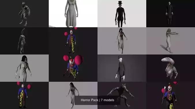 Horror Pack 3D Model Collection