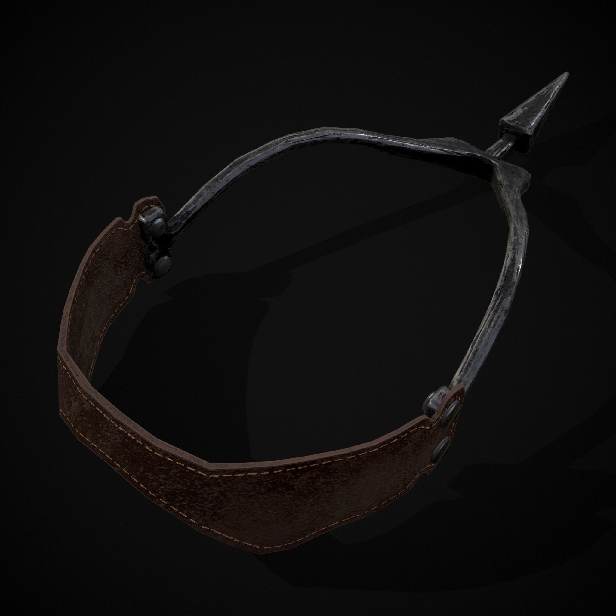 Three Prick Spurs Low-poly 3D model_13