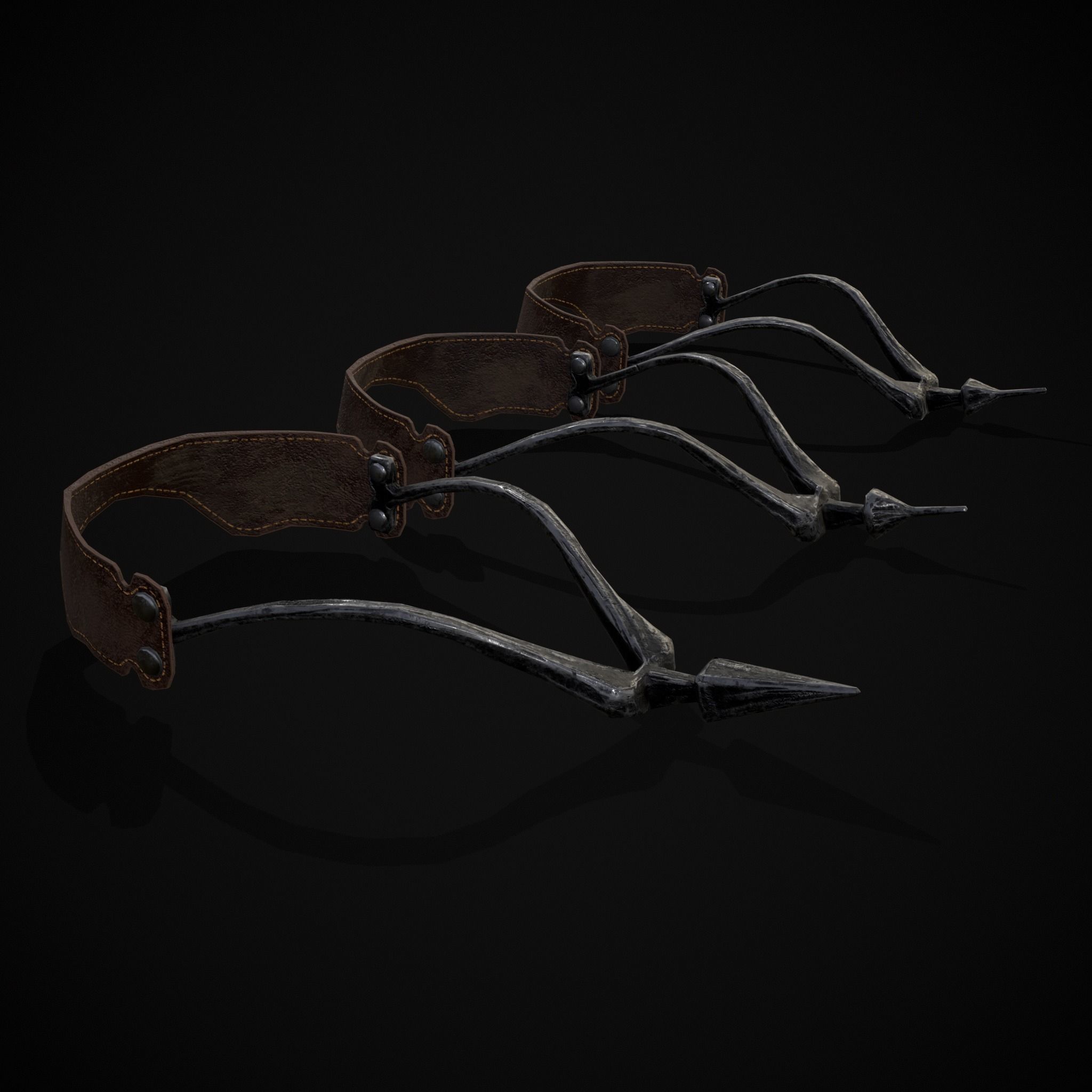 Three Prick Spurs Low-poly 3D model_25