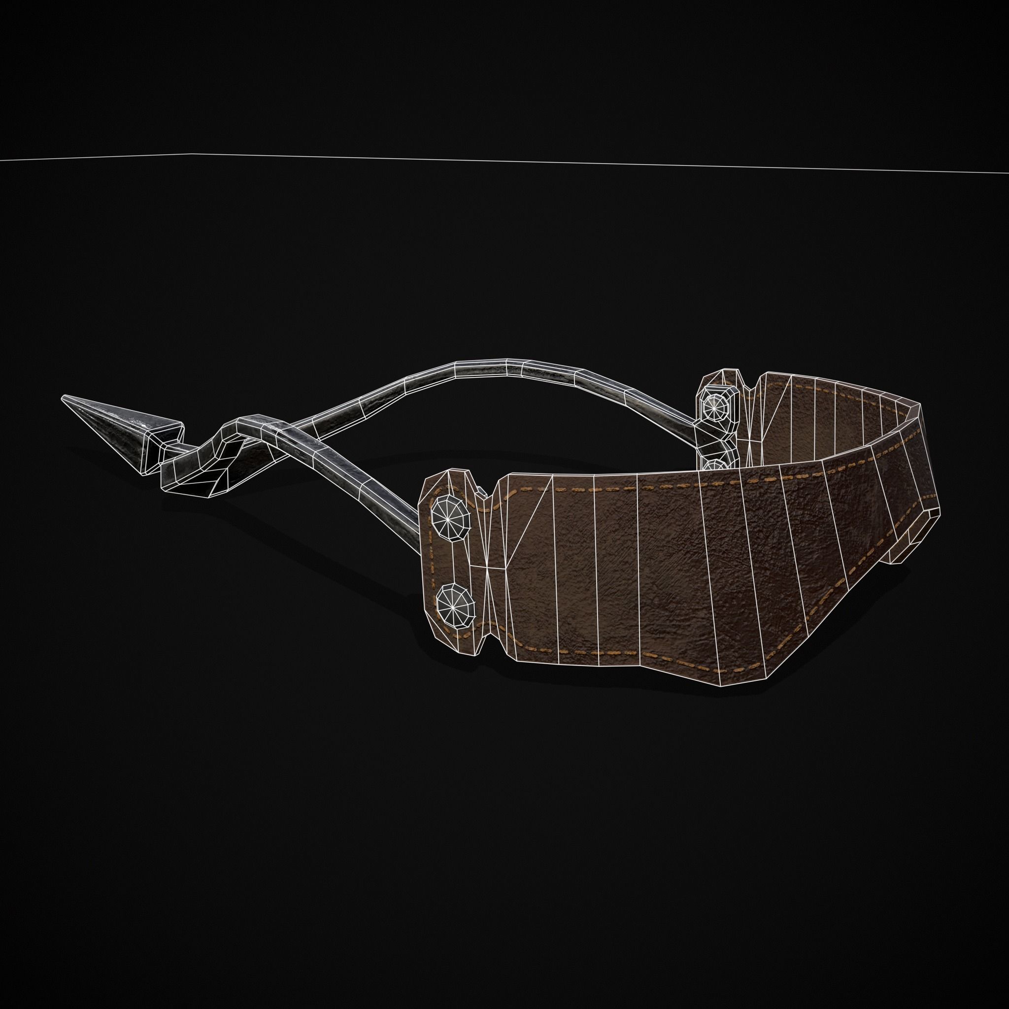 Three Prick Spurs Low-poly 3D model_12