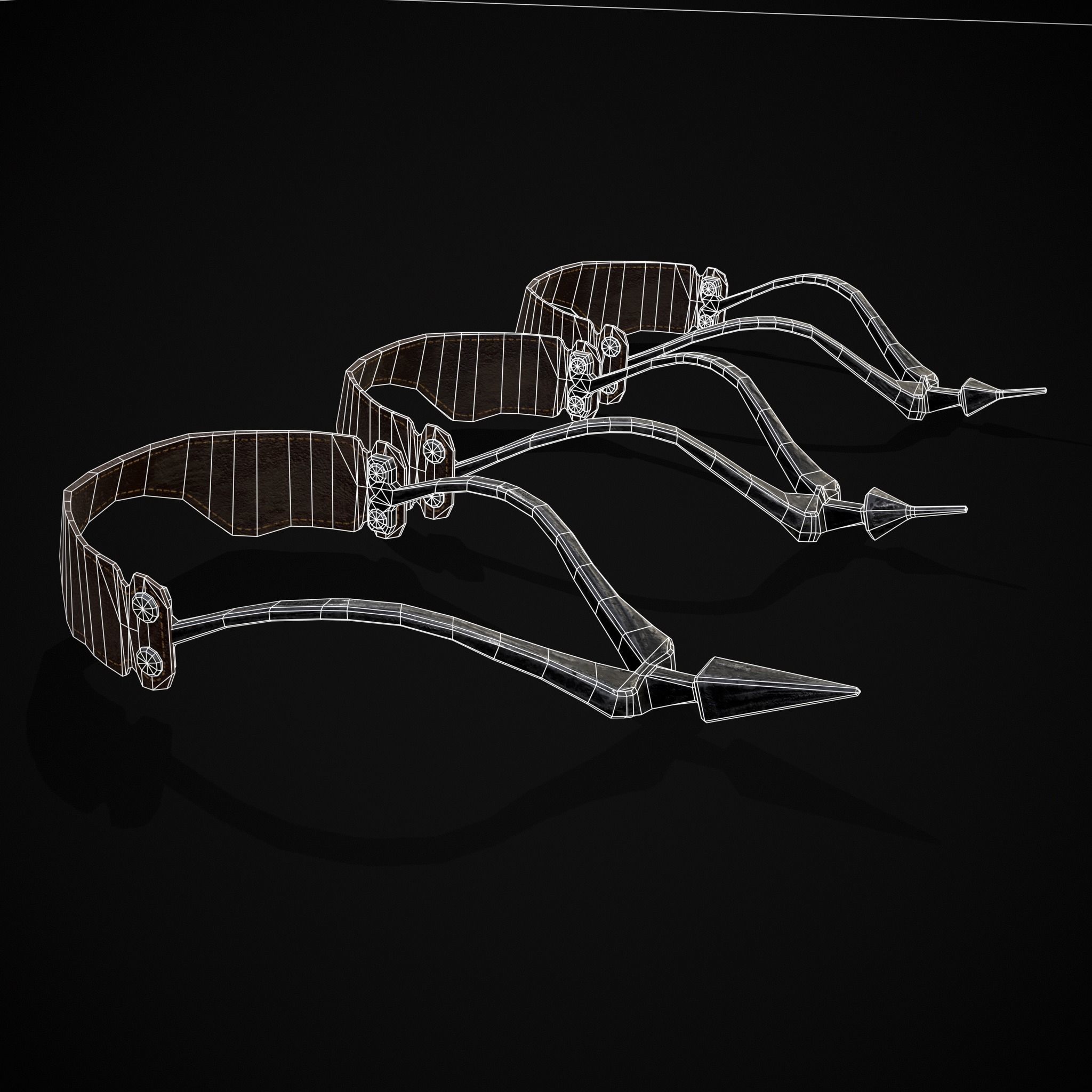 Three Prick Spurs Low-poly 3D model_26