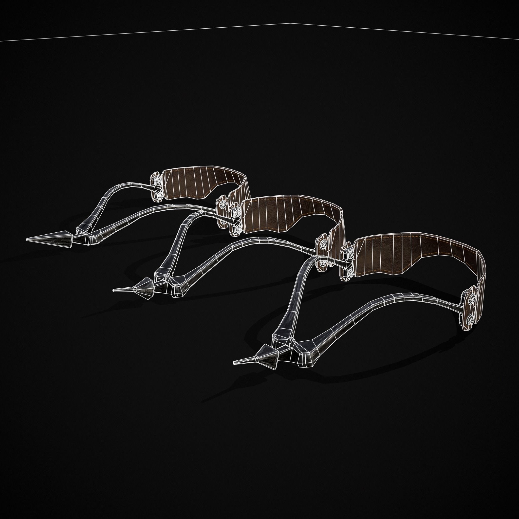 Three Prick Spurs Low-poly 3D model_4
