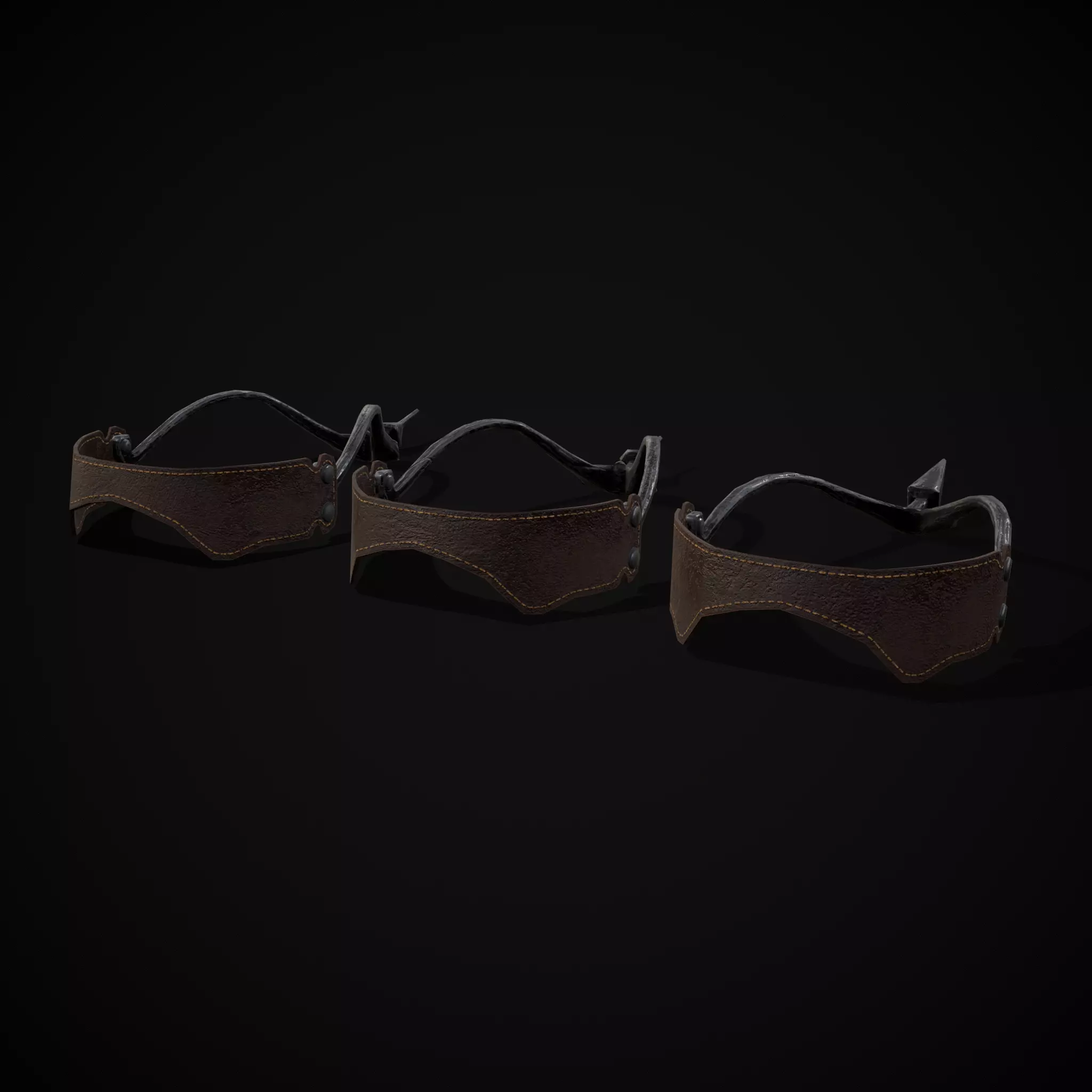 Three Prick Spurs Low-poly 3D model_0