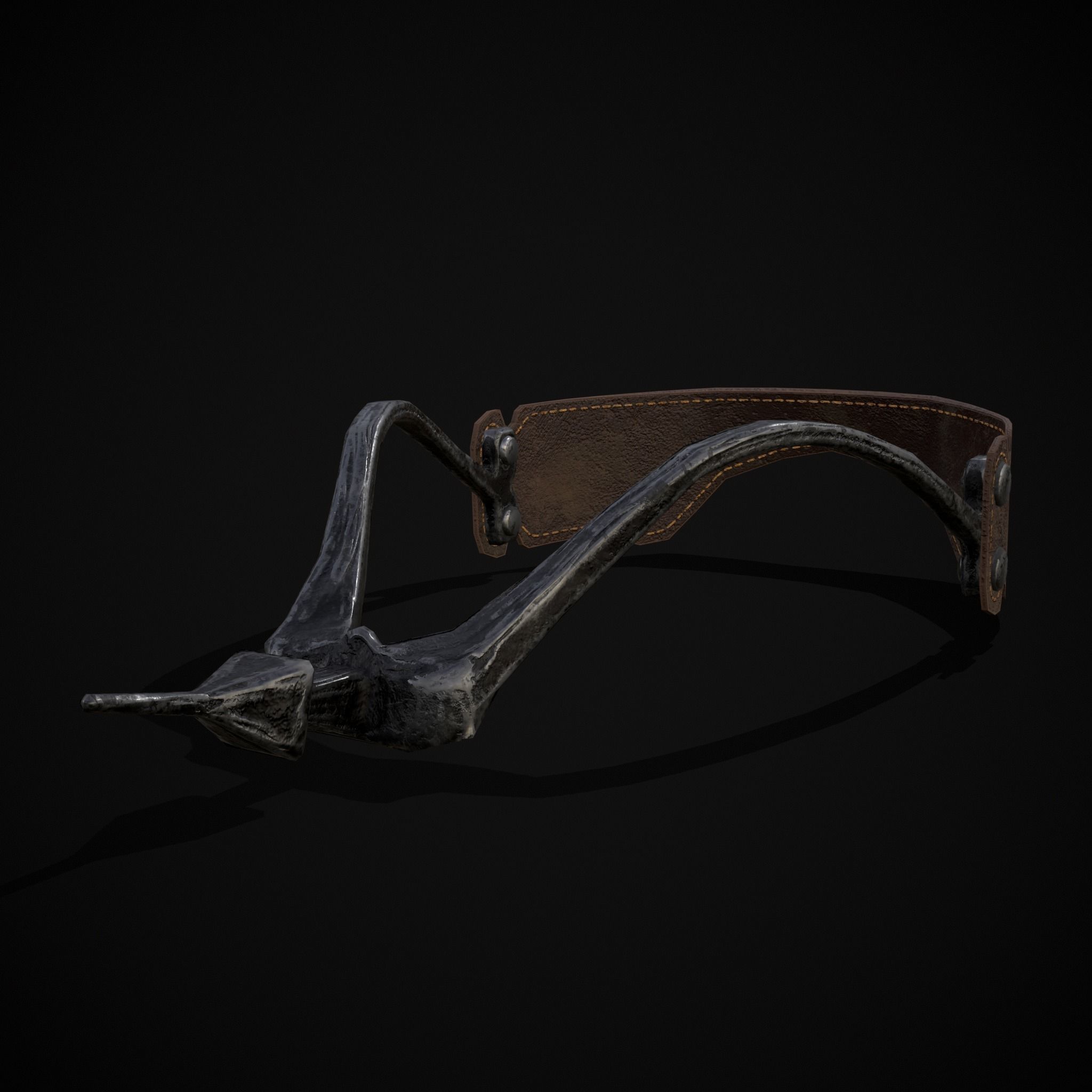 Three Prick Spurs Low-poly 3D model_9