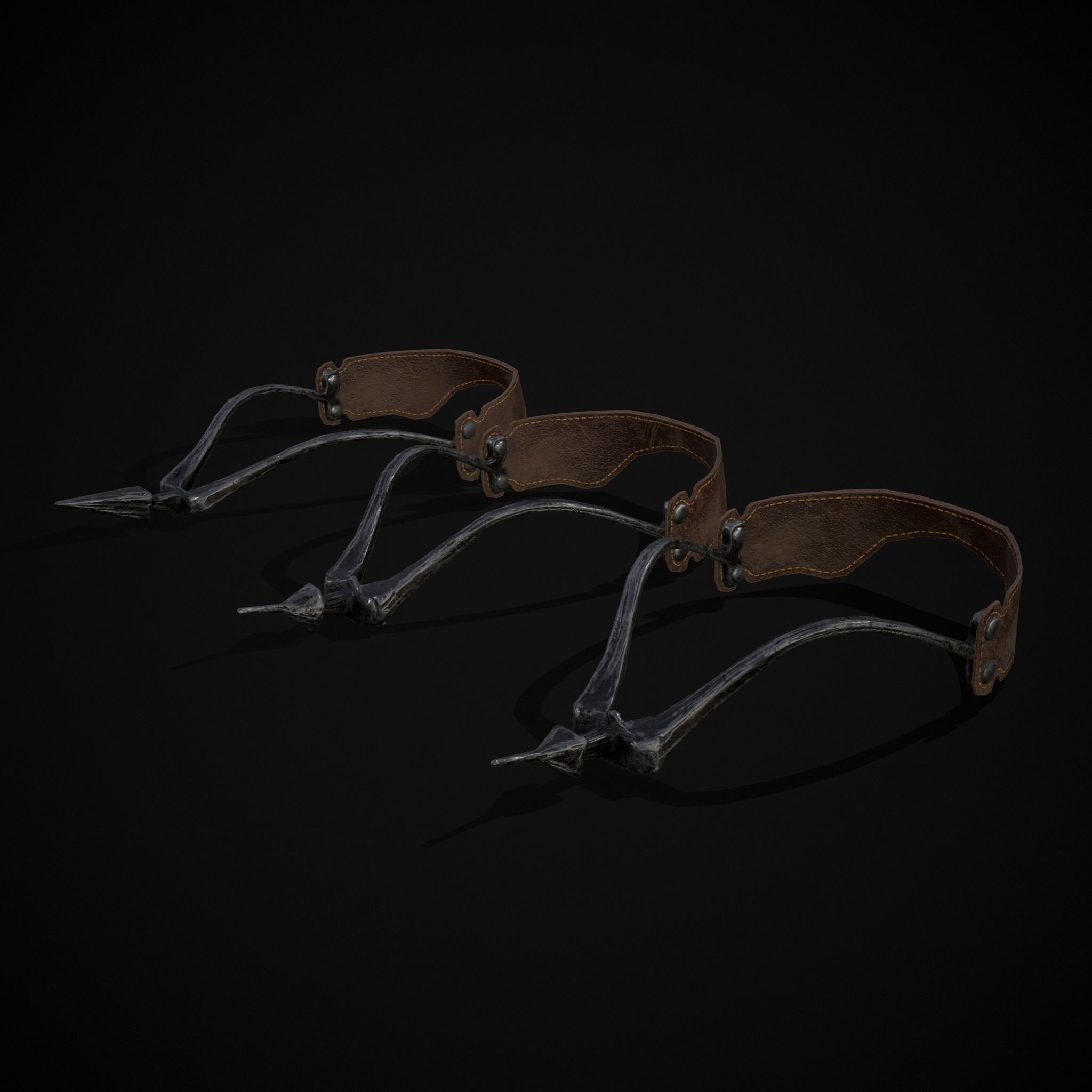 Three Prick Spurs Low-poly 3D model_3