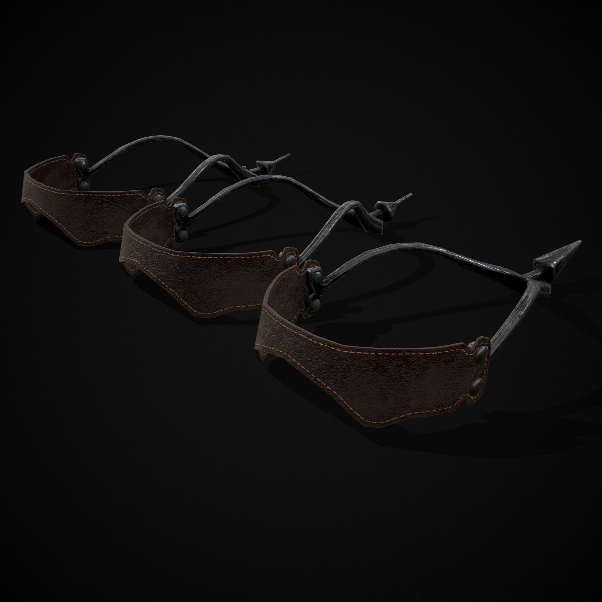 Three Prick Spurs Low-poly 3D model_23