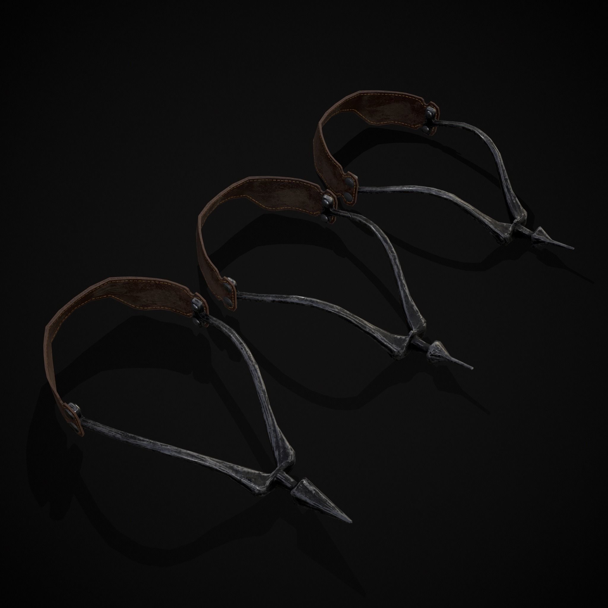 Three Prick Spurs Low-poly 3D model_5