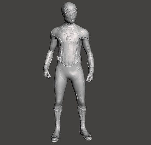 spiderman 3d model with suit for 3d print  3D print model