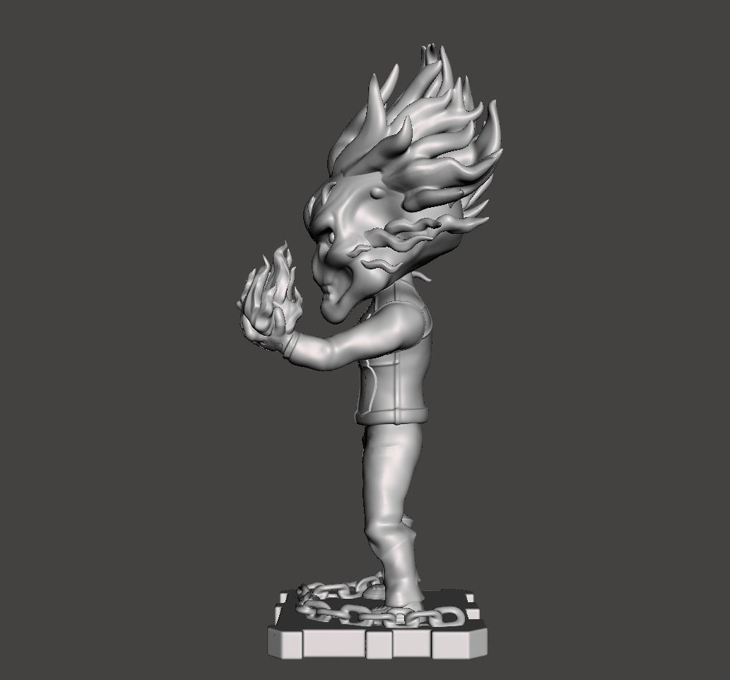 ghost rider chibi 3d model for 3d print  3D print model_2
