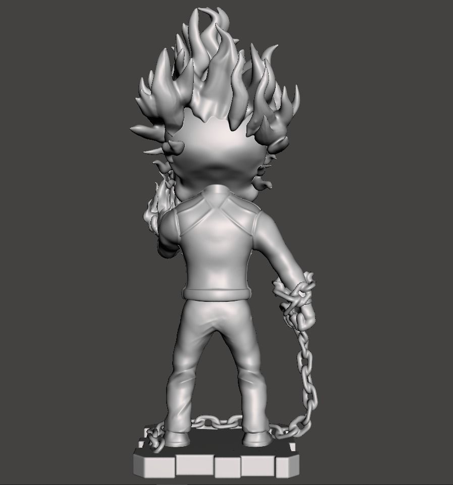 ghost rider chibi 3d model for 3d print  3D print model_3