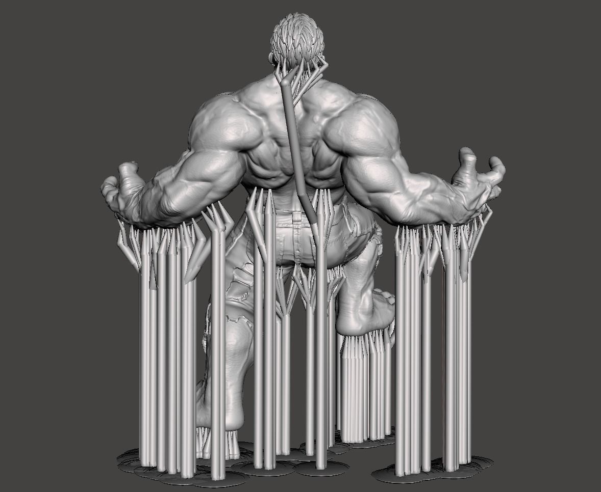 screaming Hulk support 3d model for 3d printing  3D print model_3