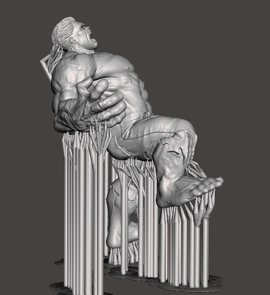 screaming Hulk support 3d model for 3d printing  3D print model_4