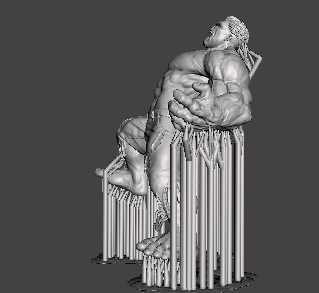 screaming Hulk support 3d model for 3d printing  3D print model_2