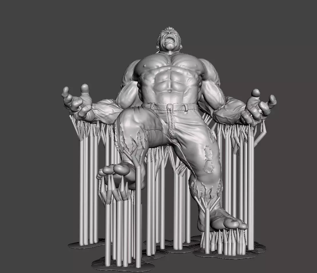 screaming Hulk support 3d model for 3d printing  3D print model_0