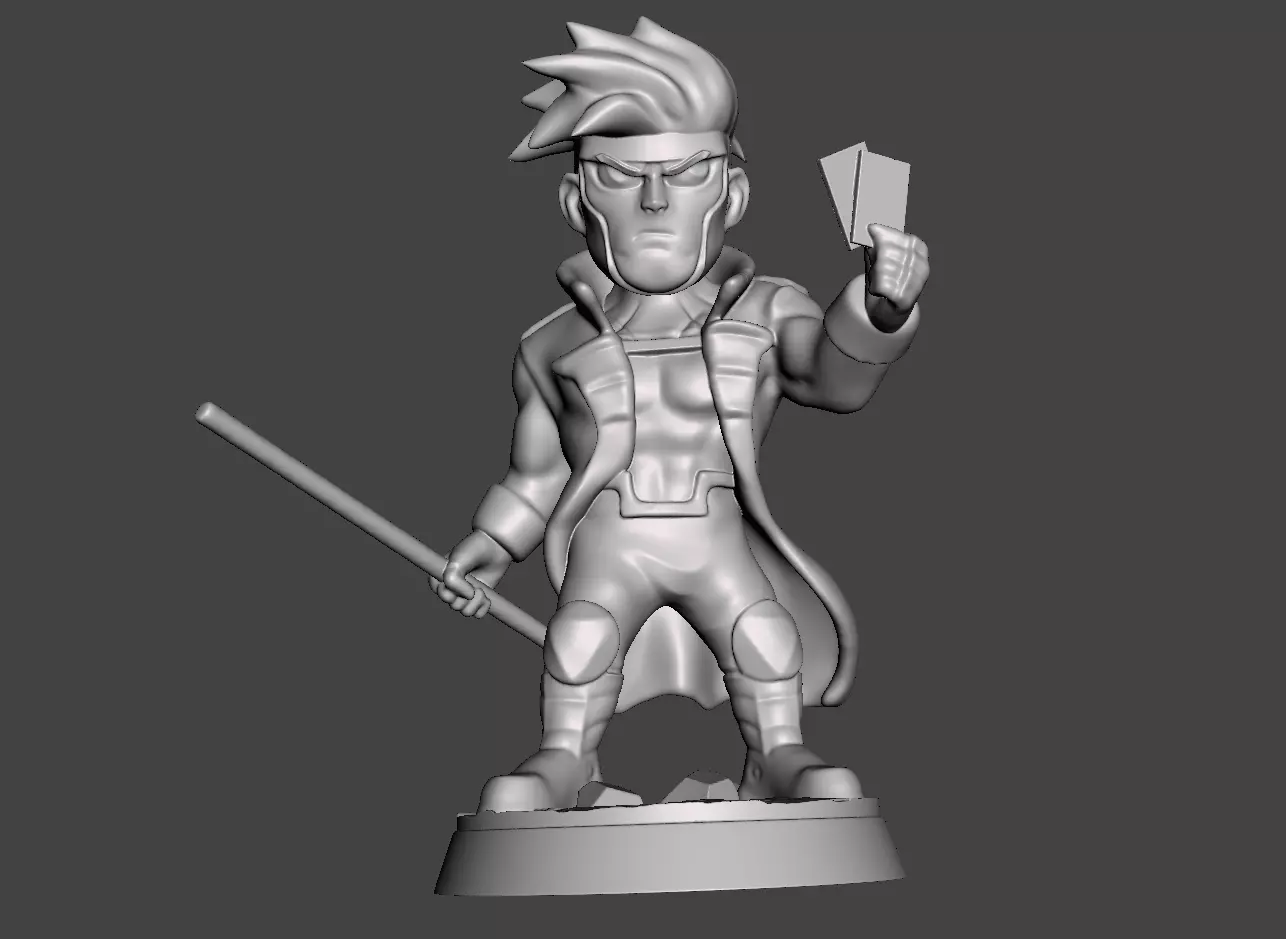 Gambit chibi 3d model for 3d printing 3D print model_0