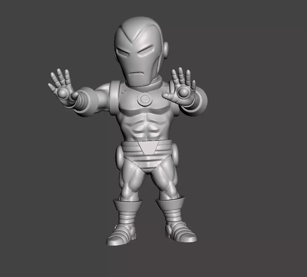 ironman chibi with base 3d model for 3d printing 3D print model_0