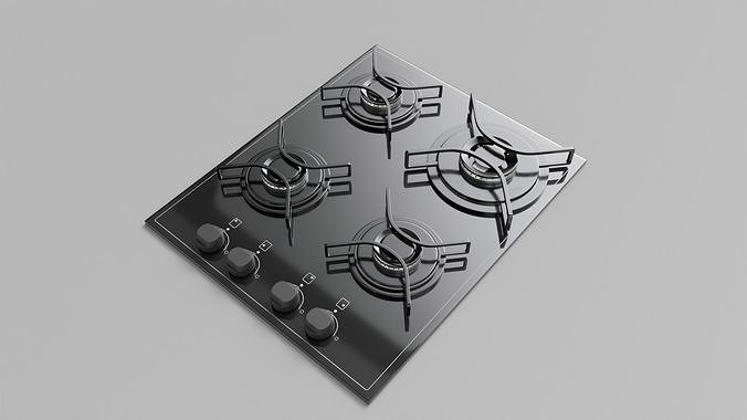 Gas Cooktop 3D model 6
