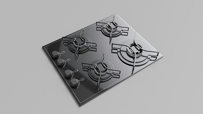 Gas Cooktop 3D model 7