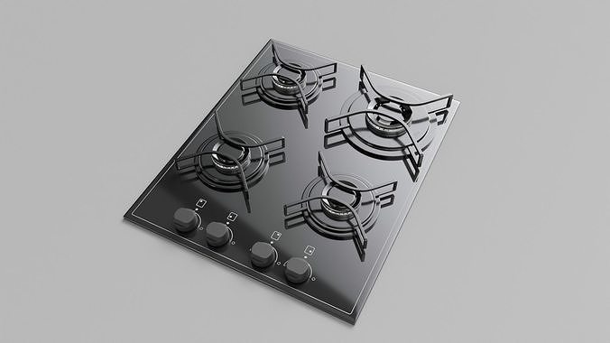 Gas Cooktop 3D model 5