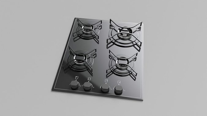 Gas Cooktop 3D model 3