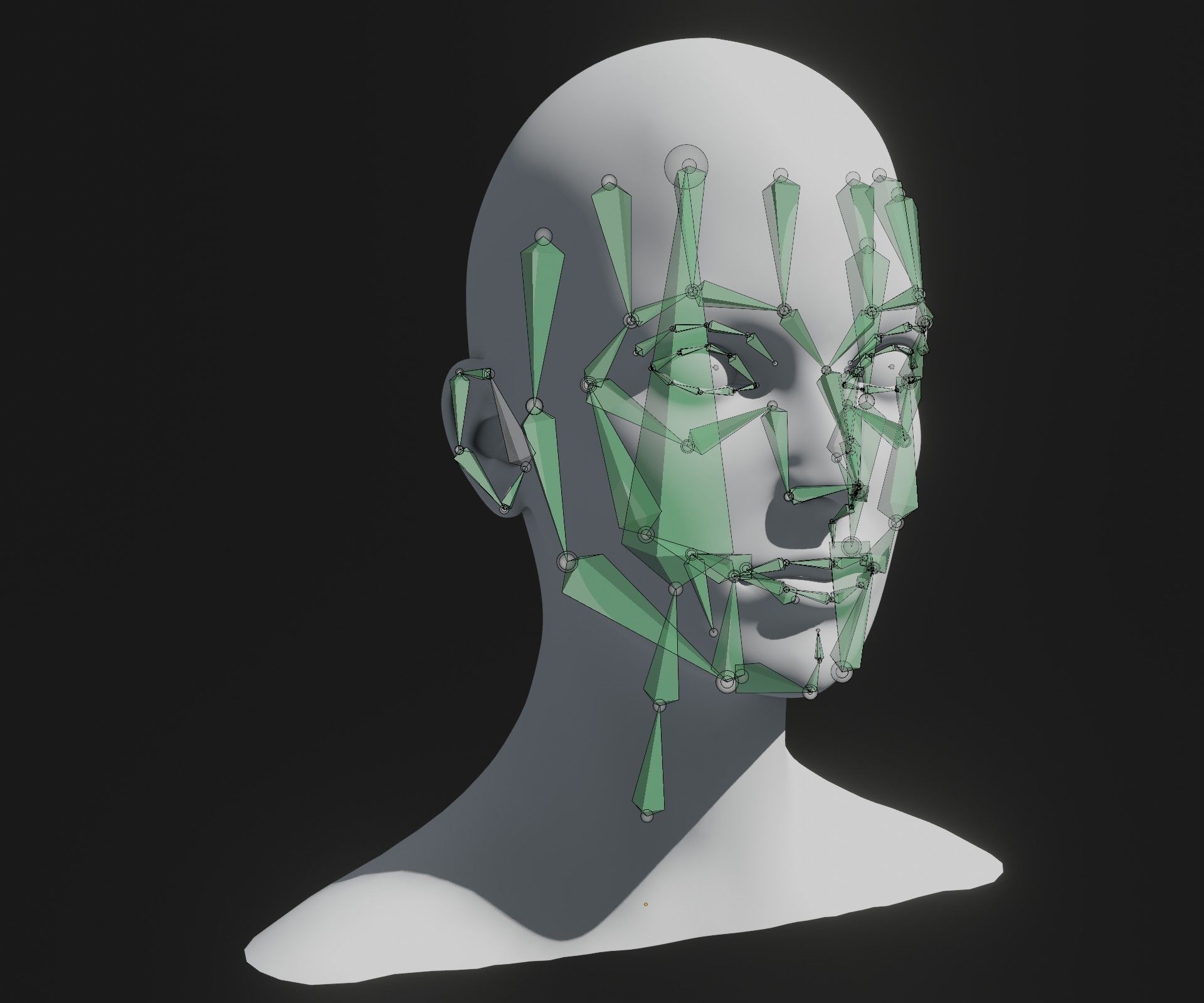 Hologram Male Female Head 3D Model Animated Facial Expressions 3D Model Collection_22