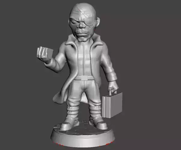 nick fury 3d chihbi for 3d printing 