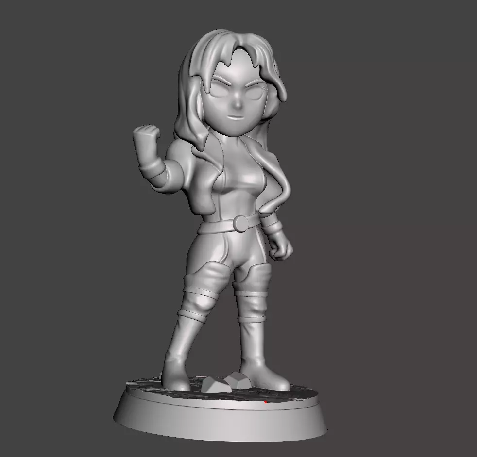 Rogue Girl Chibi 3d model for 3d printing 3D print model_0