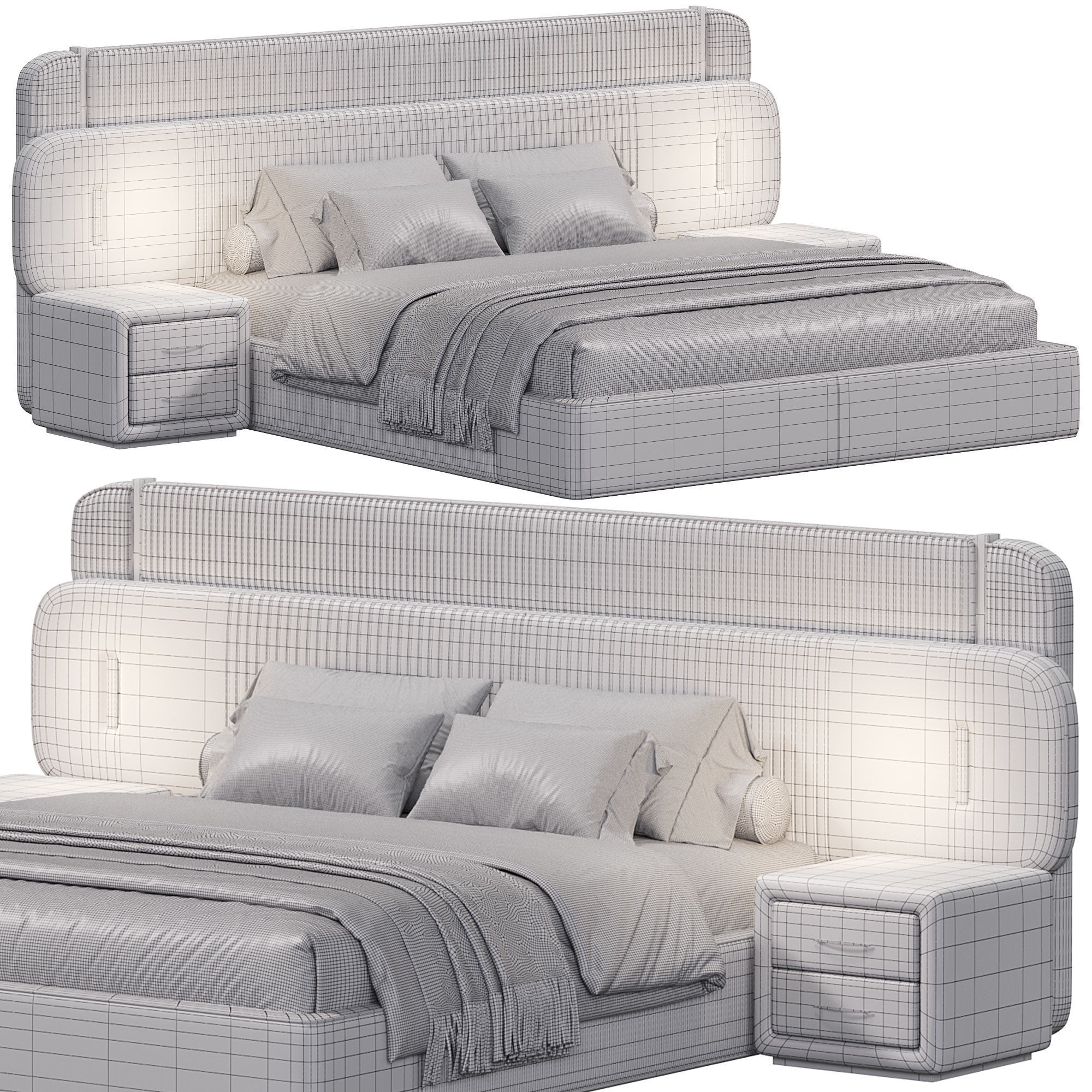 Papillon XL Bed 3D model_6