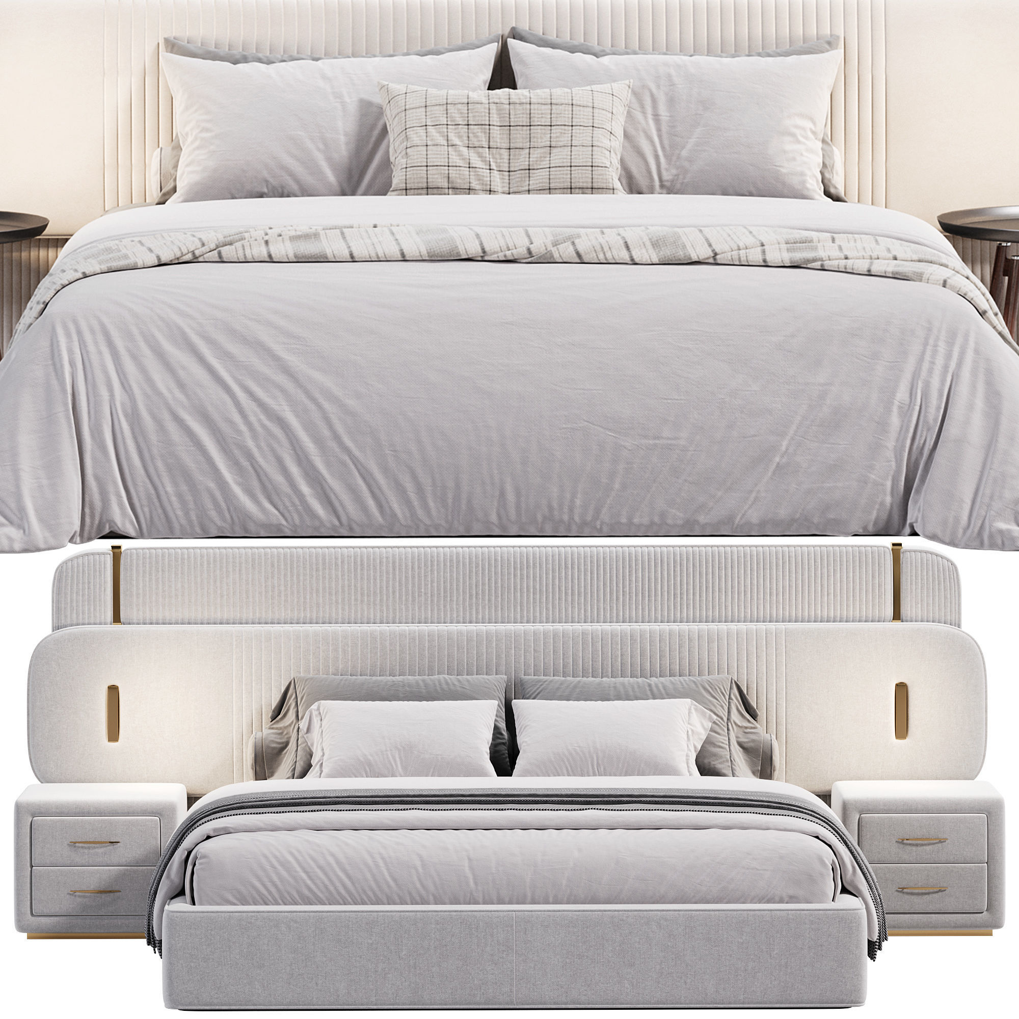 Papillon XL Bed 3D model_3