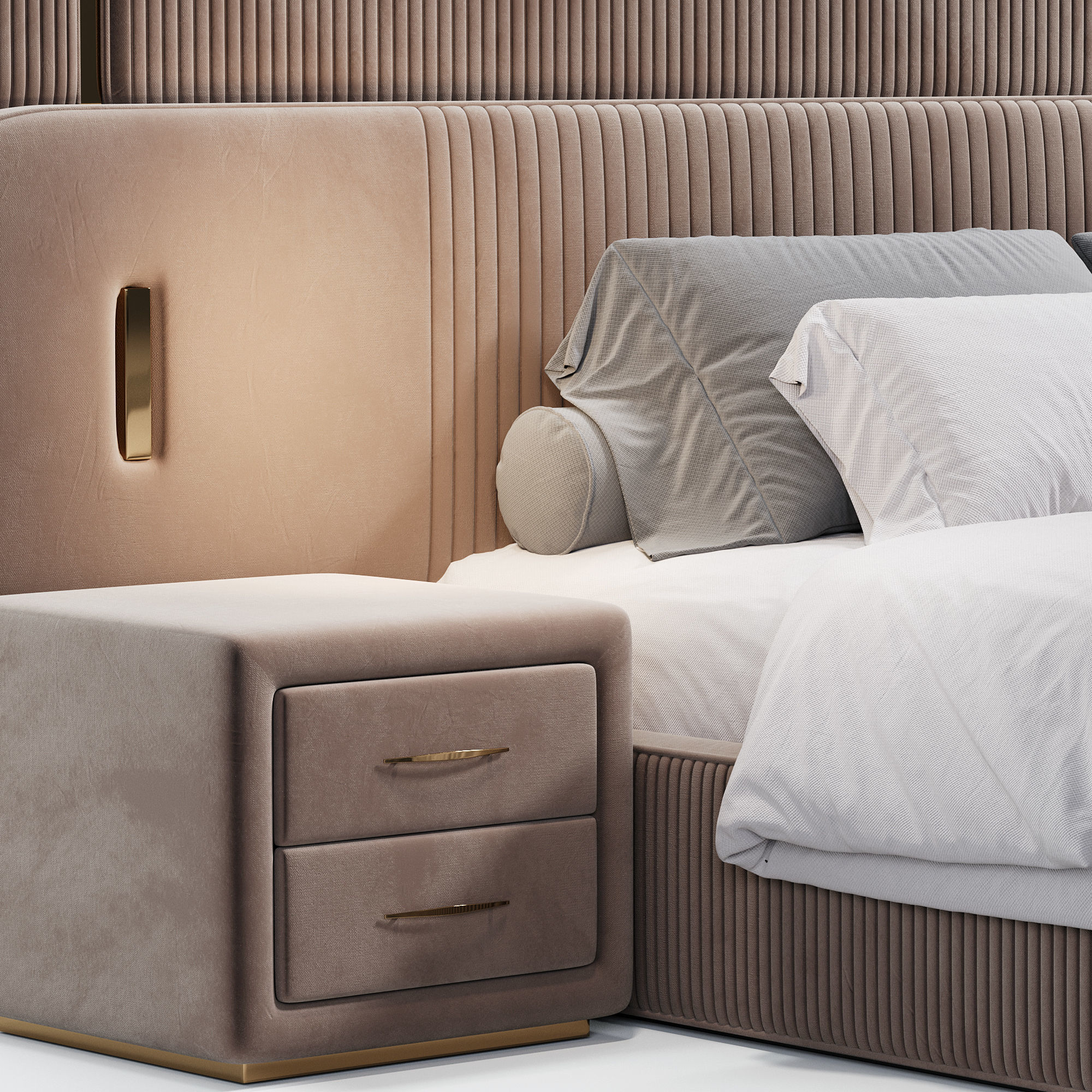 Papillon XL Bed 3D model_2