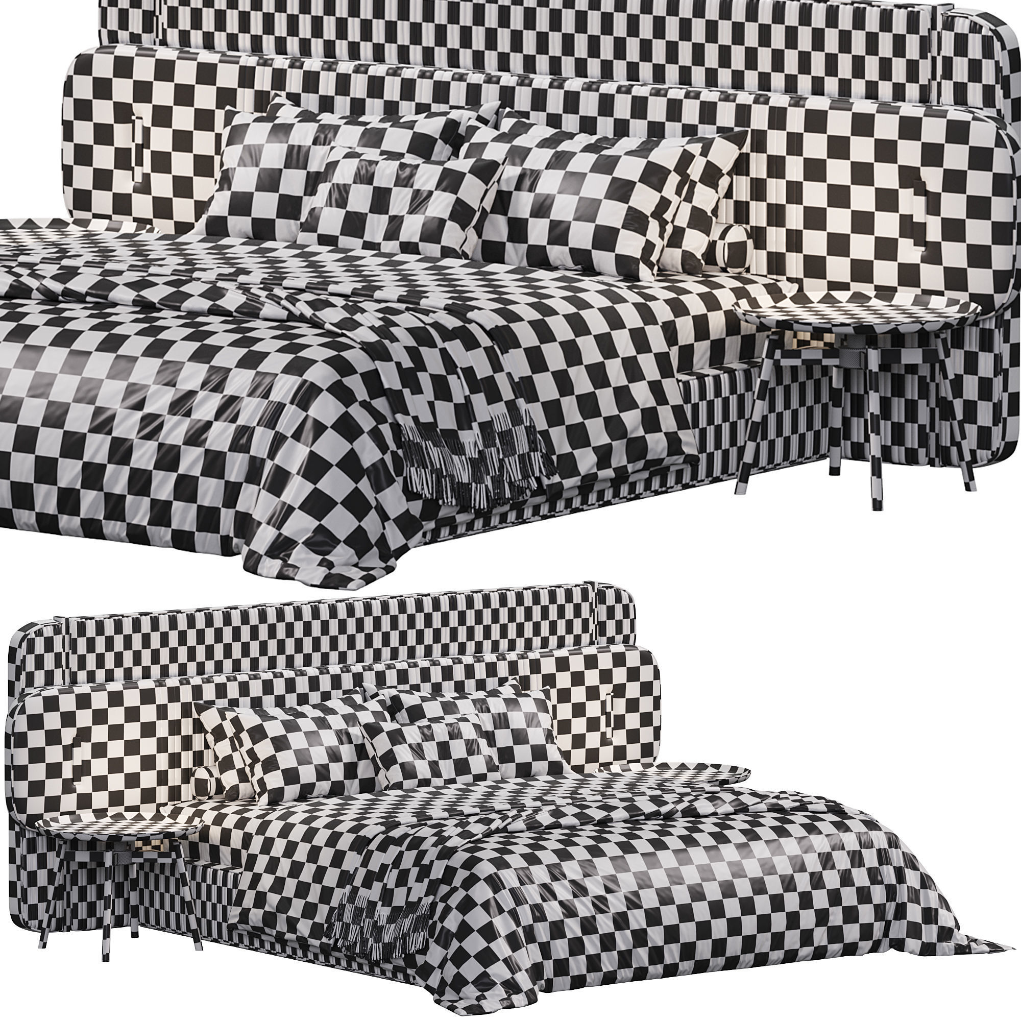 Papillon XL Bed 3D model_5