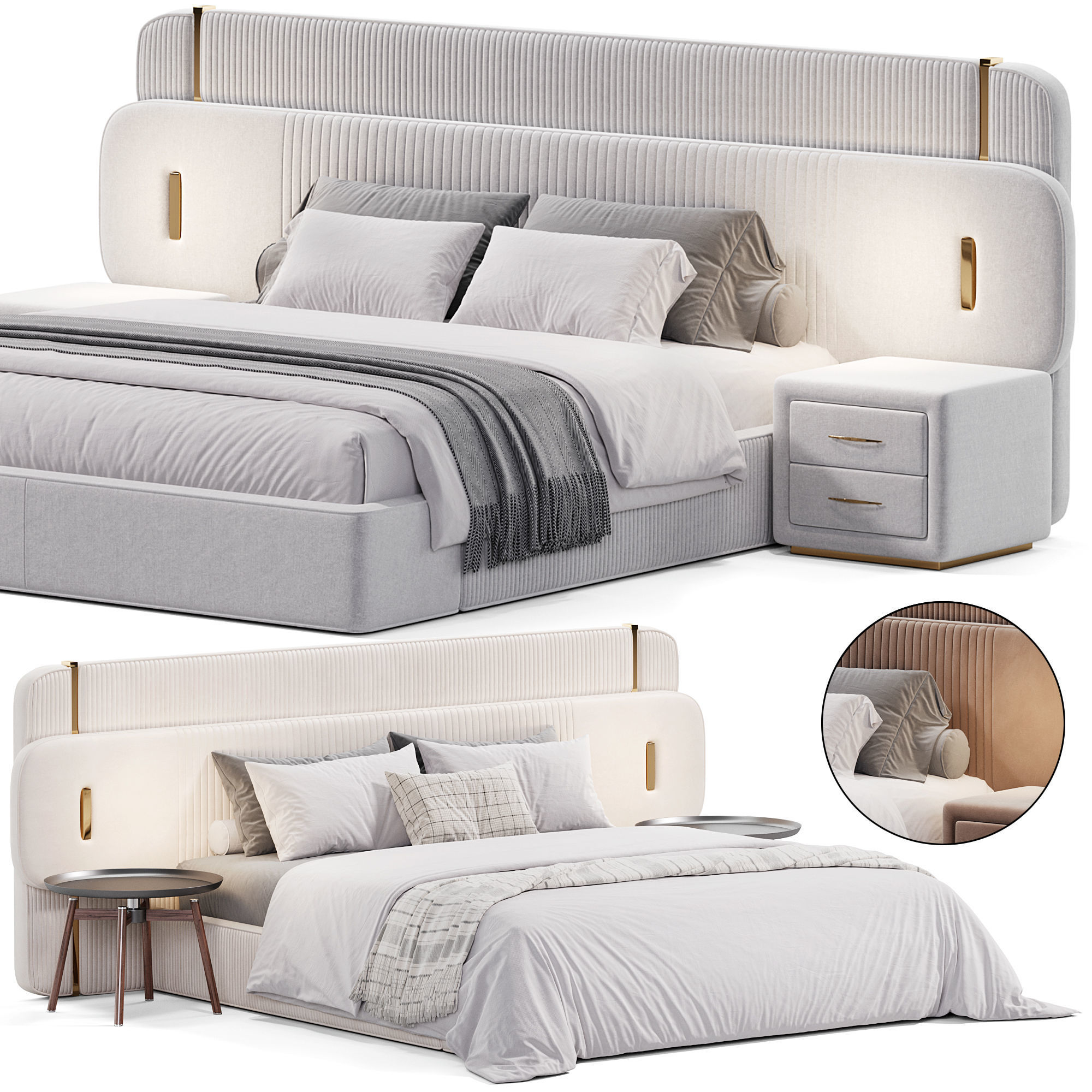 Papillon XL Bed 3D model_1