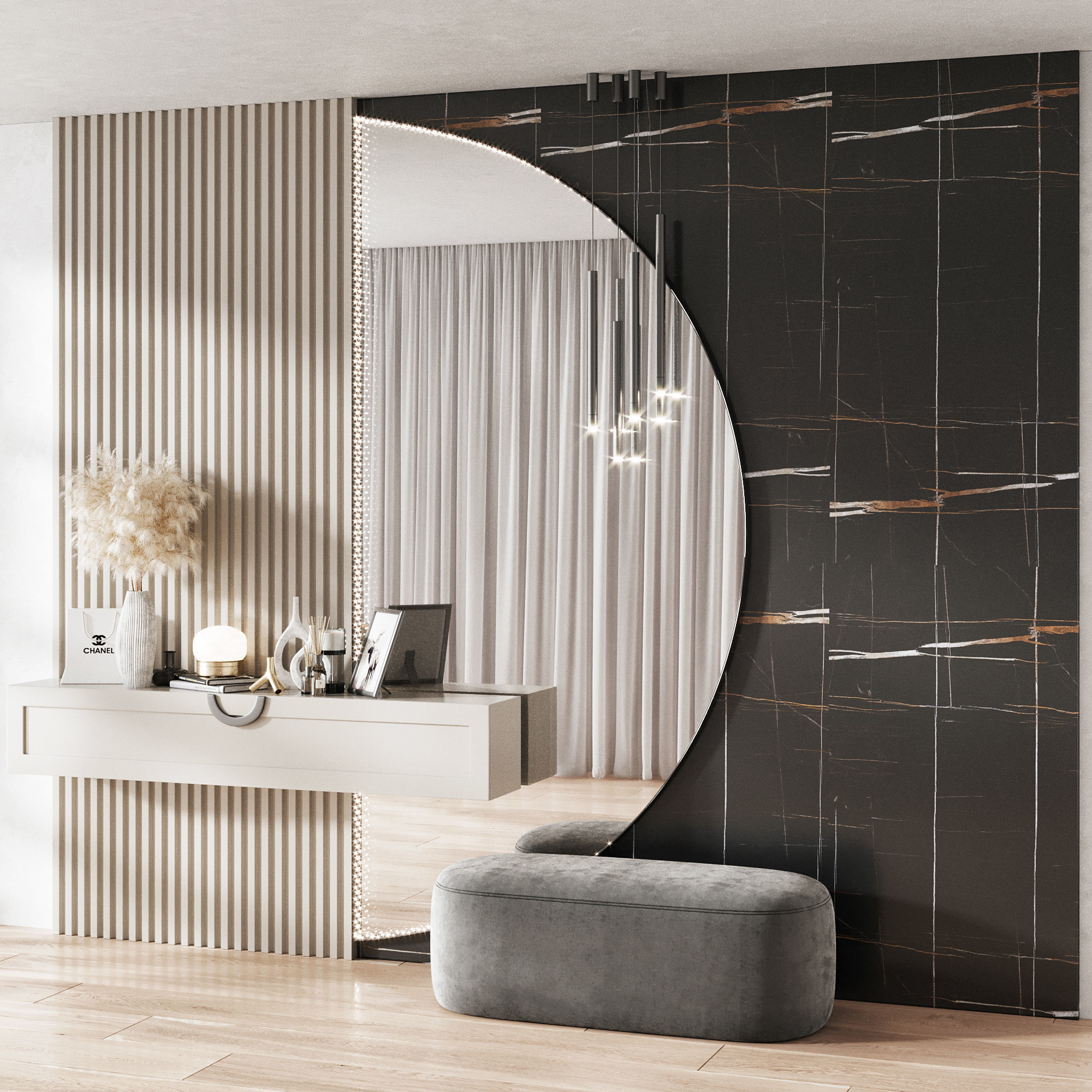 Hallway Set  N10 3D model_1