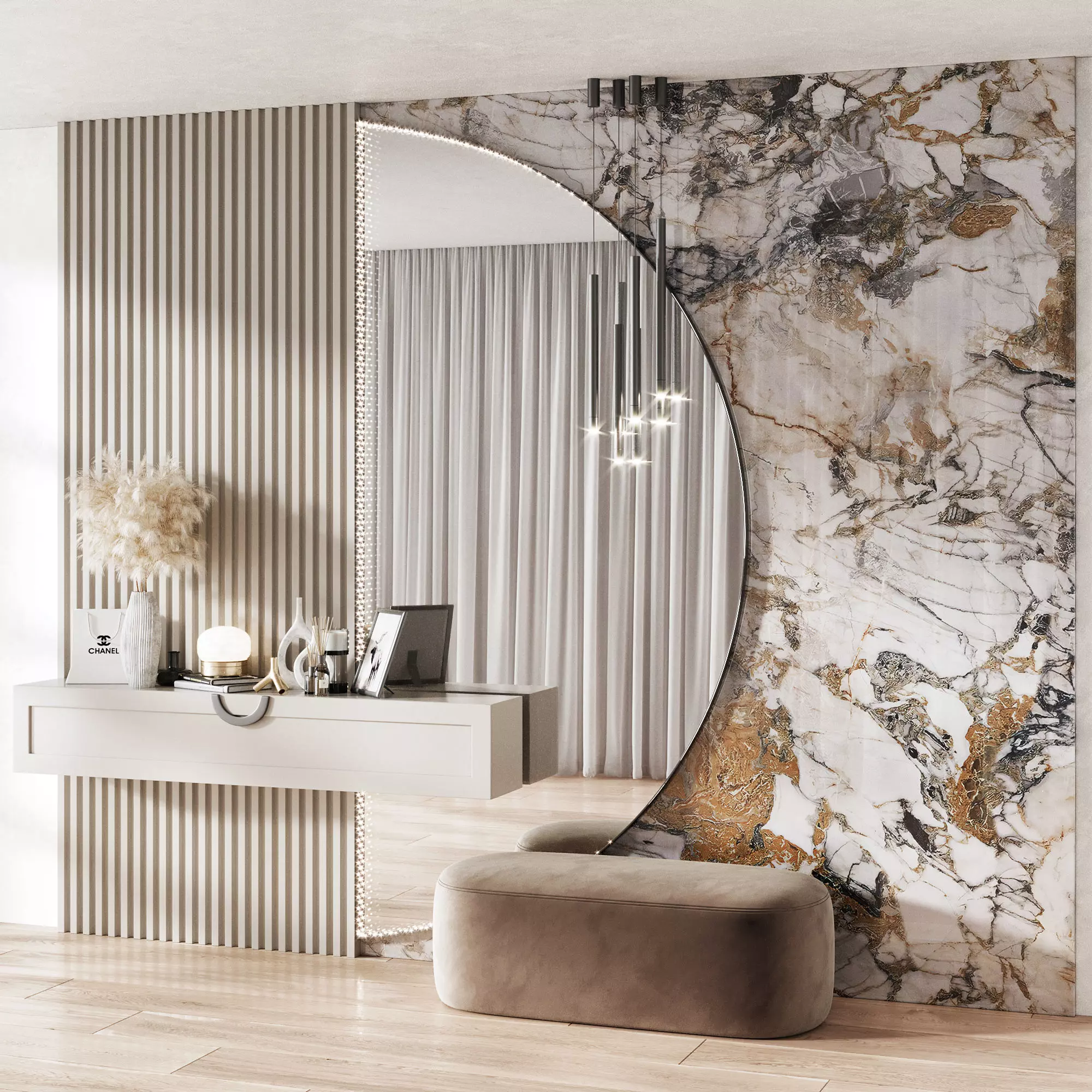 Hallway Set  N10 3D model_0