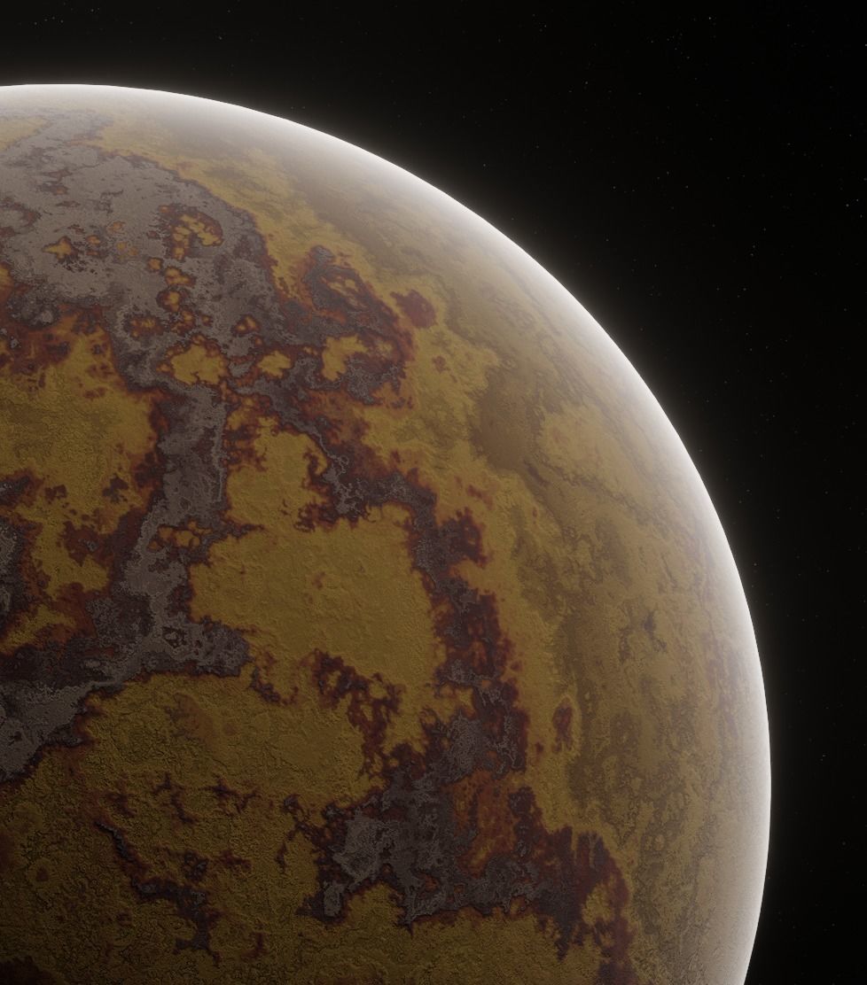 Planet Space Ready to game Low-poly 3D model_6