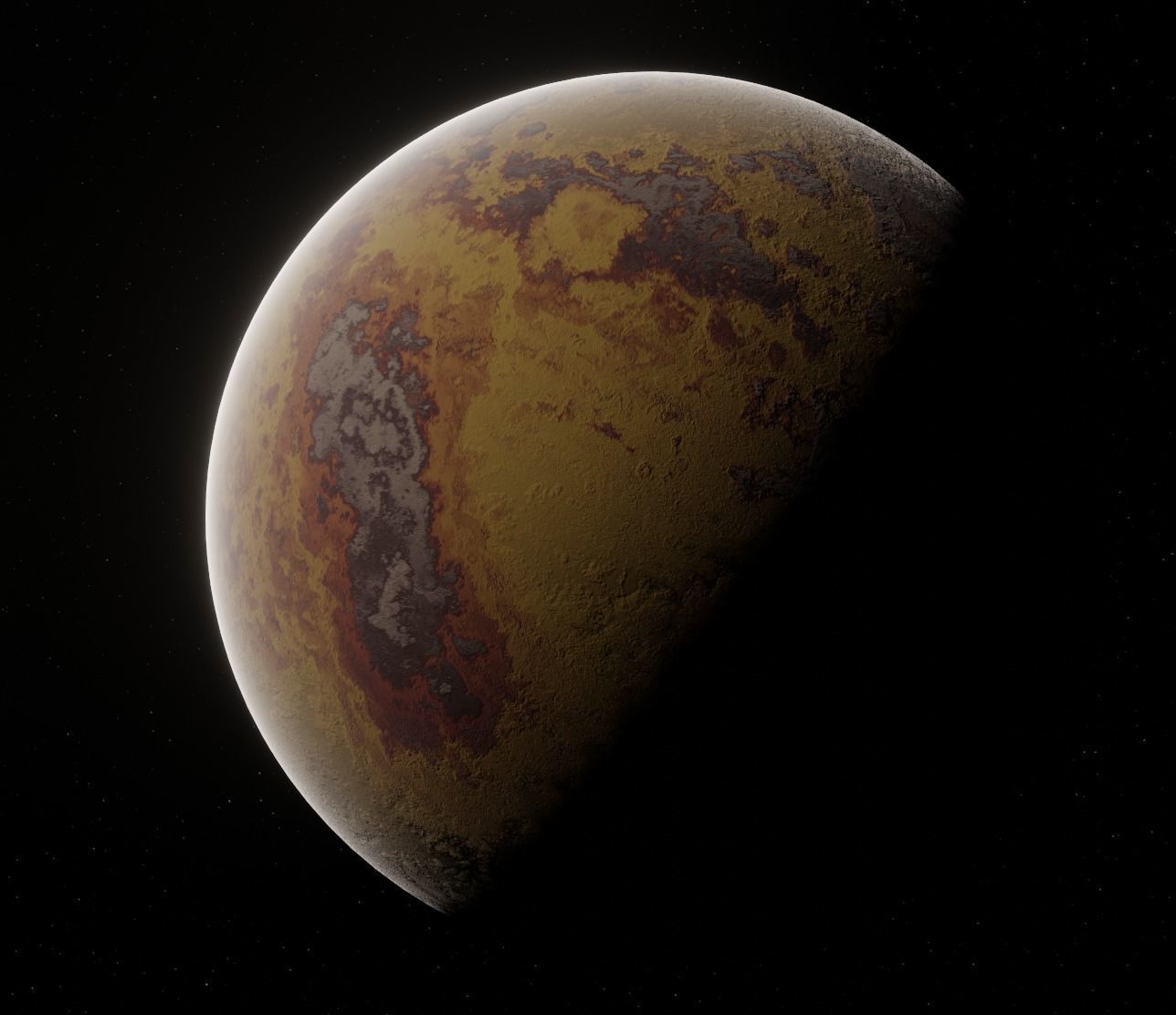 Planet Space Ready to game Low-poly 3D model_8