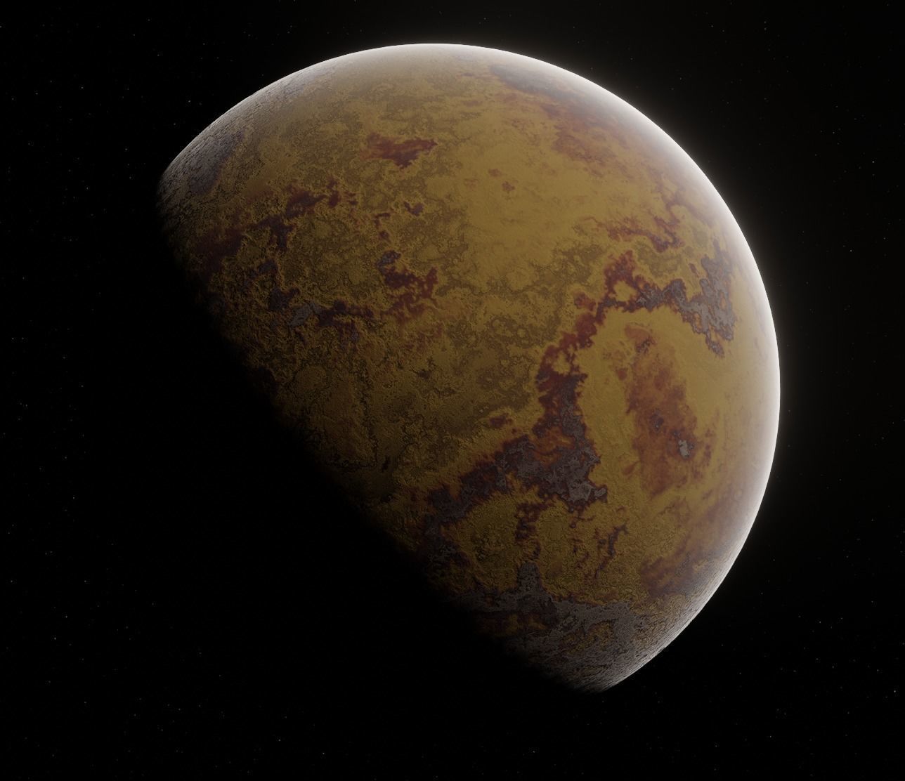 Planet Space Ready to game Low-poly 3D model_1