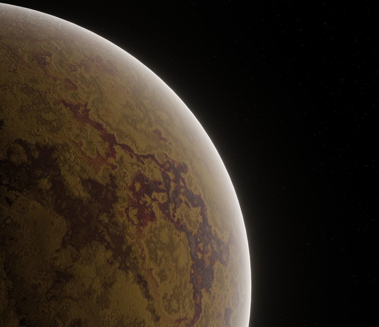 Planet Space Ready to game Low-poly 3D model_3