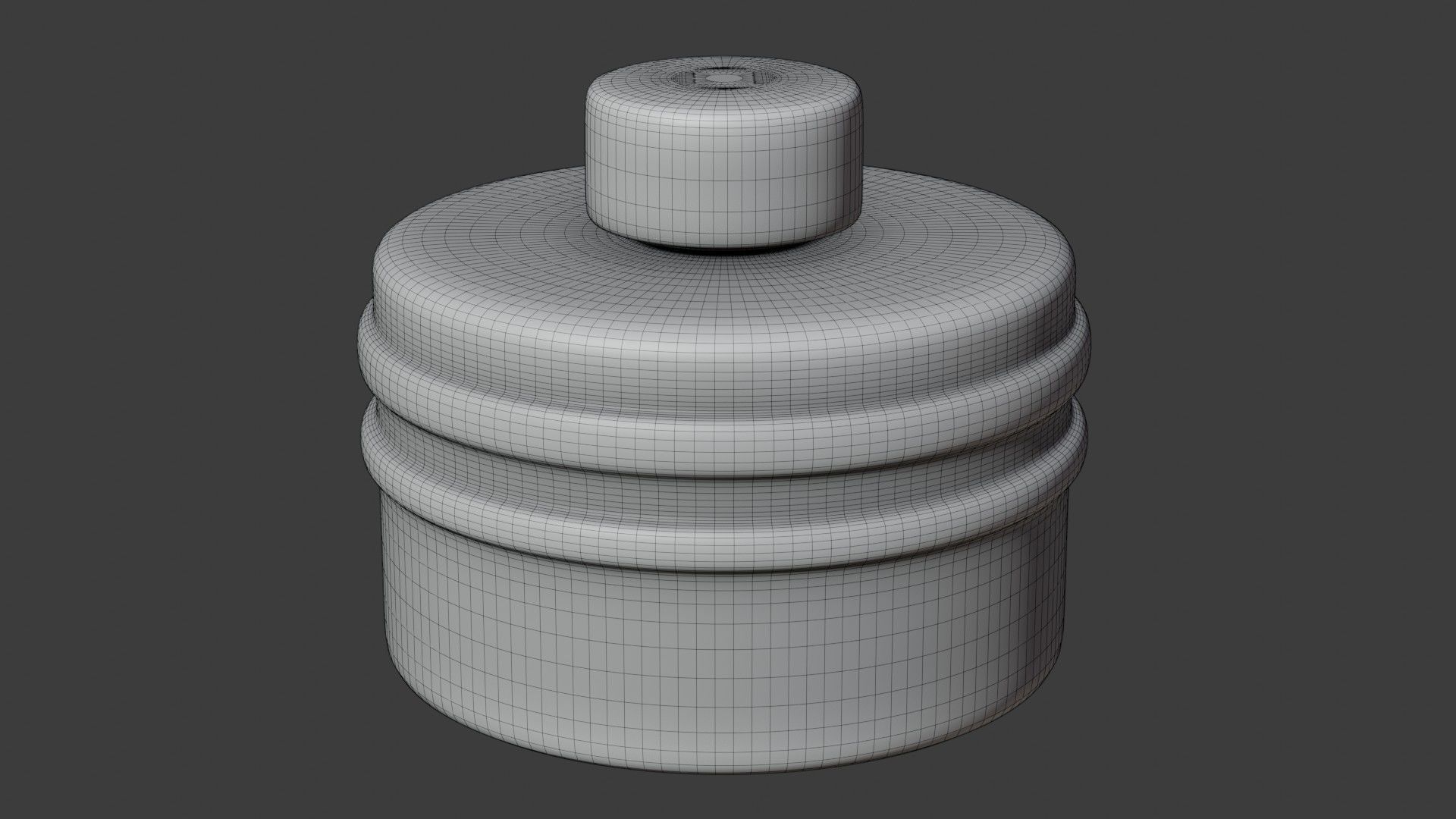 Green gas face mask filter Low-poly 3D model_8