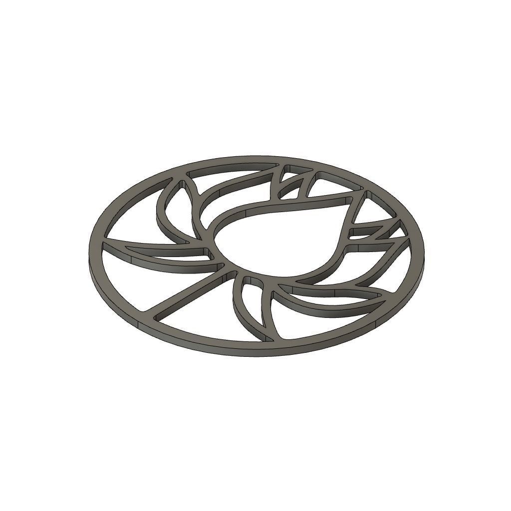 Lotus Flower Wall Decor 3D print model_2