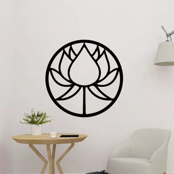 Lotus Flower Wall Decor 3D print model_0
