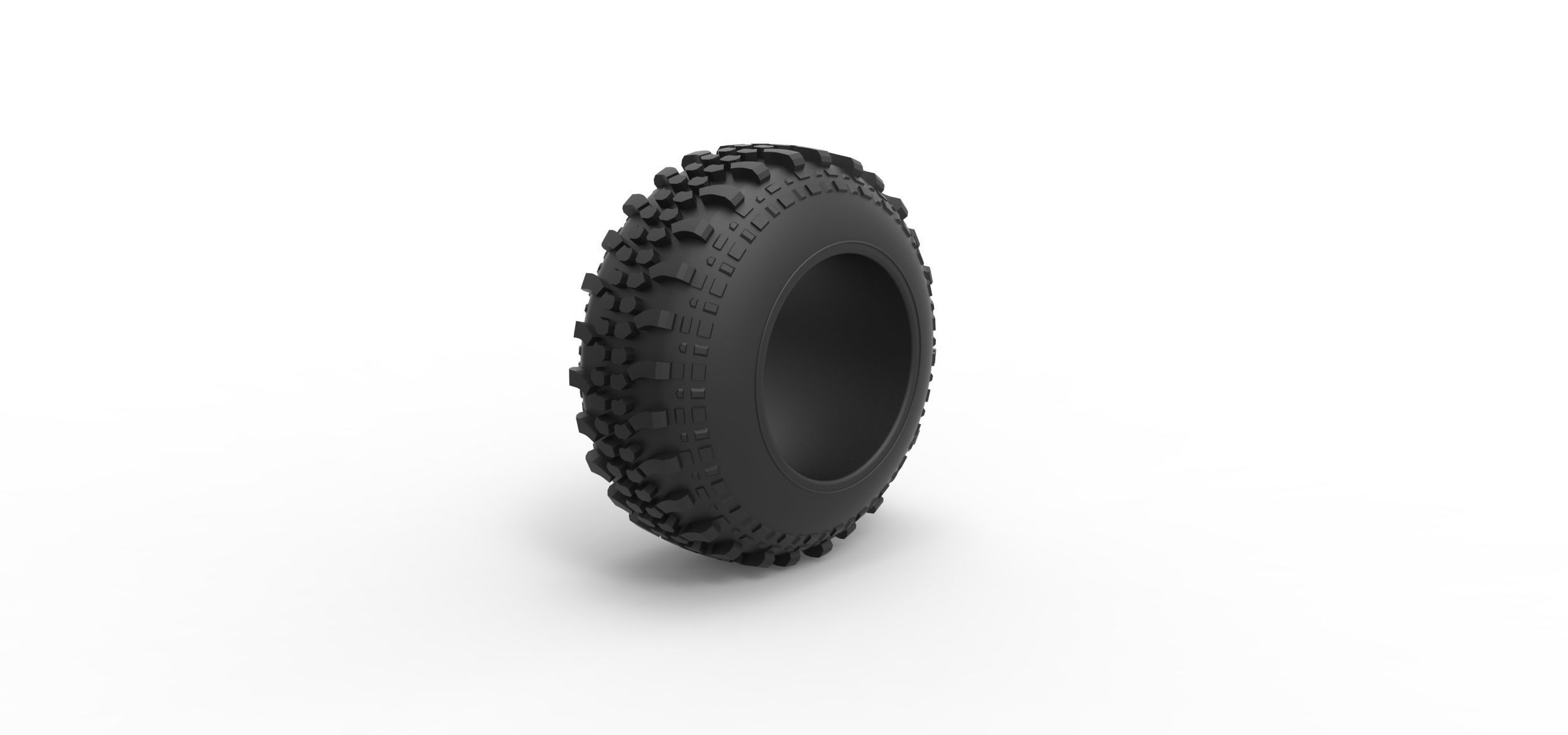 Offroad tire 92 Scale 1 to 25 3D print model_1