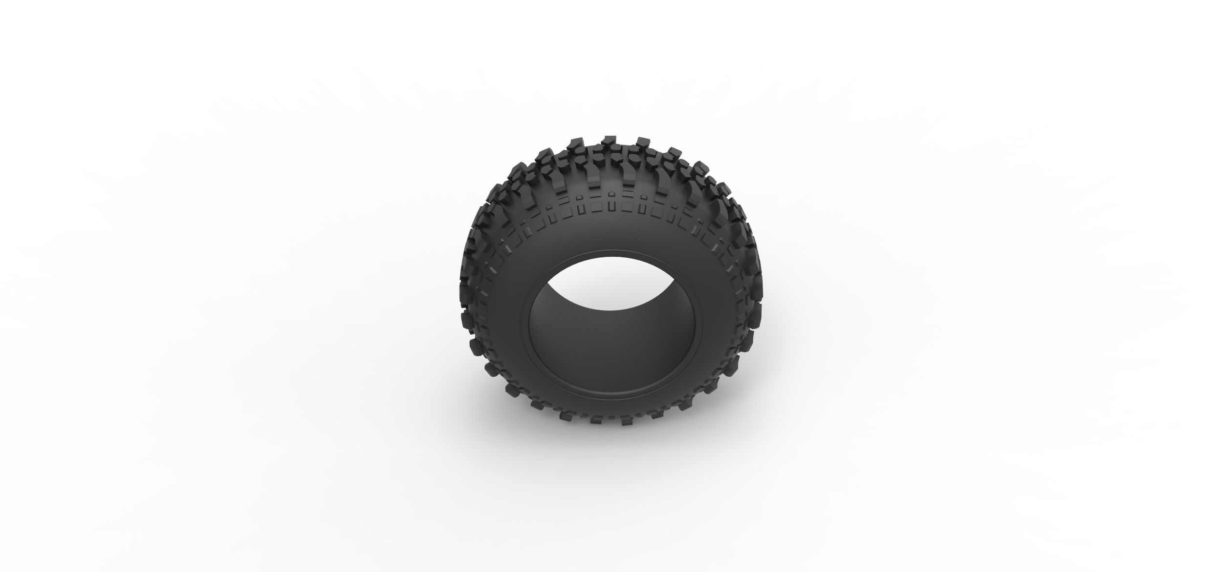 Offroad tire 92 Scale 1 to 25 3D print model_5