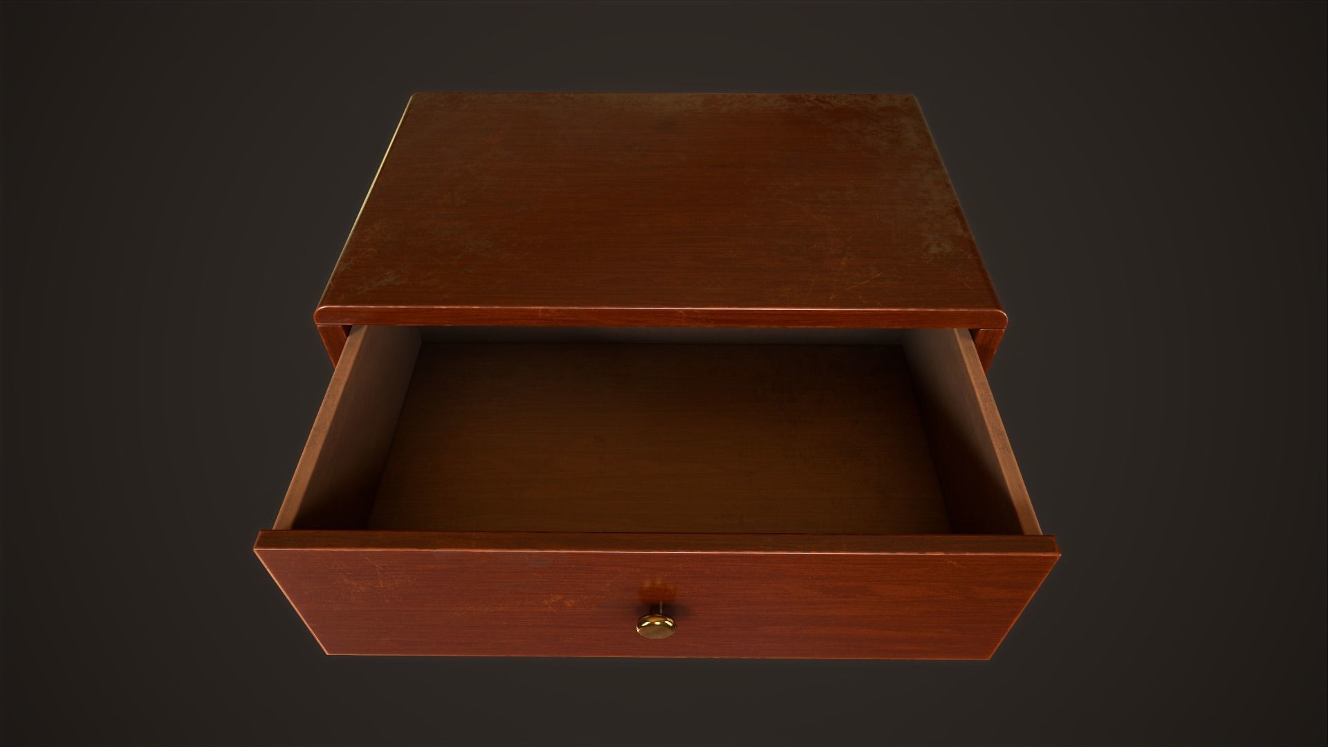 Three retro nightstands Low-poly 3D model_26