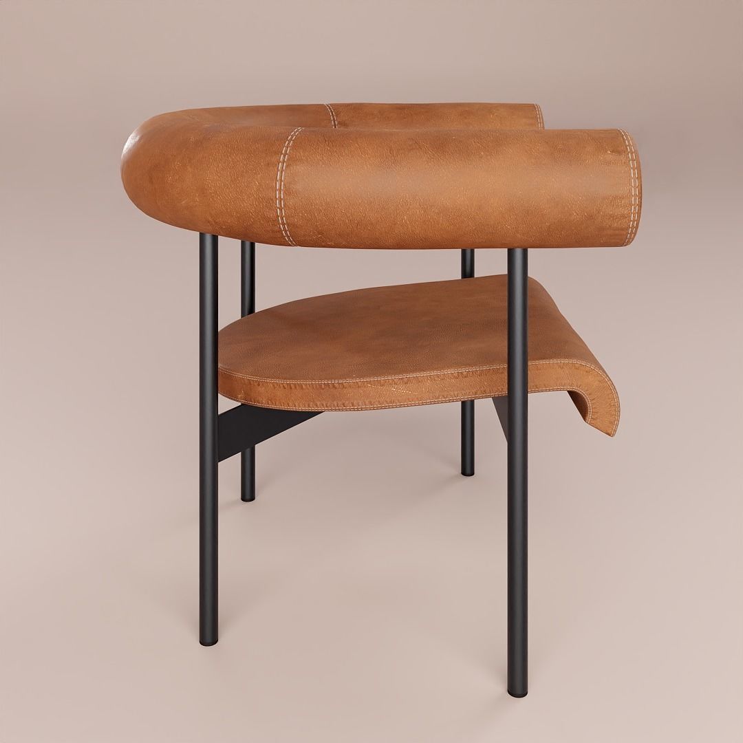 Font Easy Chair 3D model_3