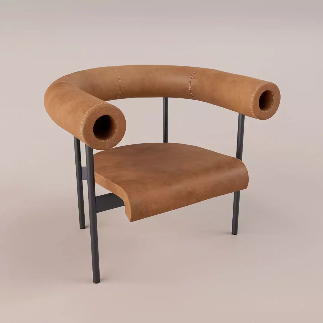 Font Easy Chair 3D model_0