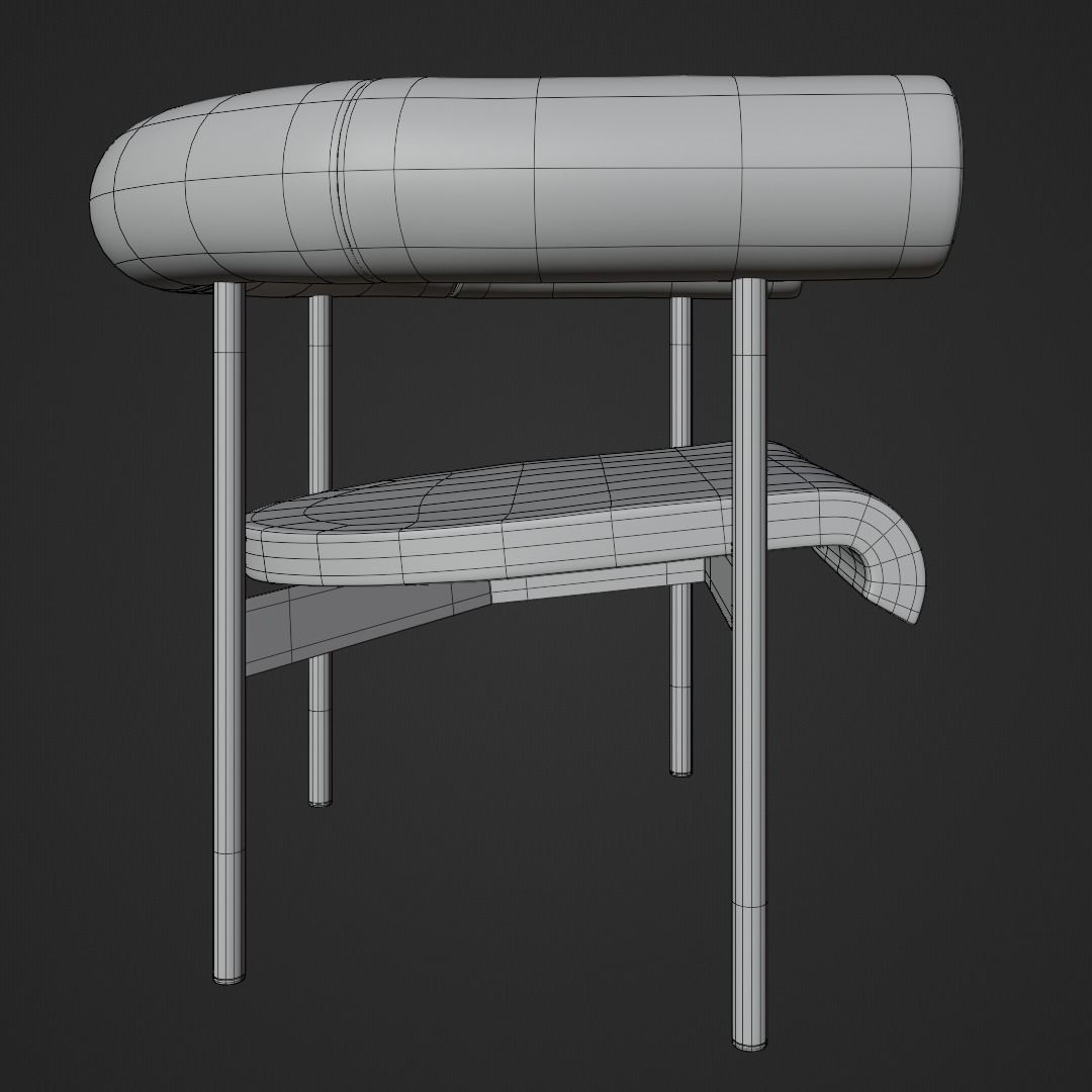 Font Easy Chair 3D model_9