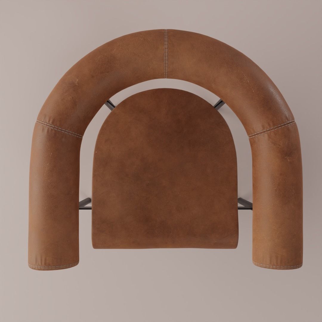 Font Easy Chair 3D model_2